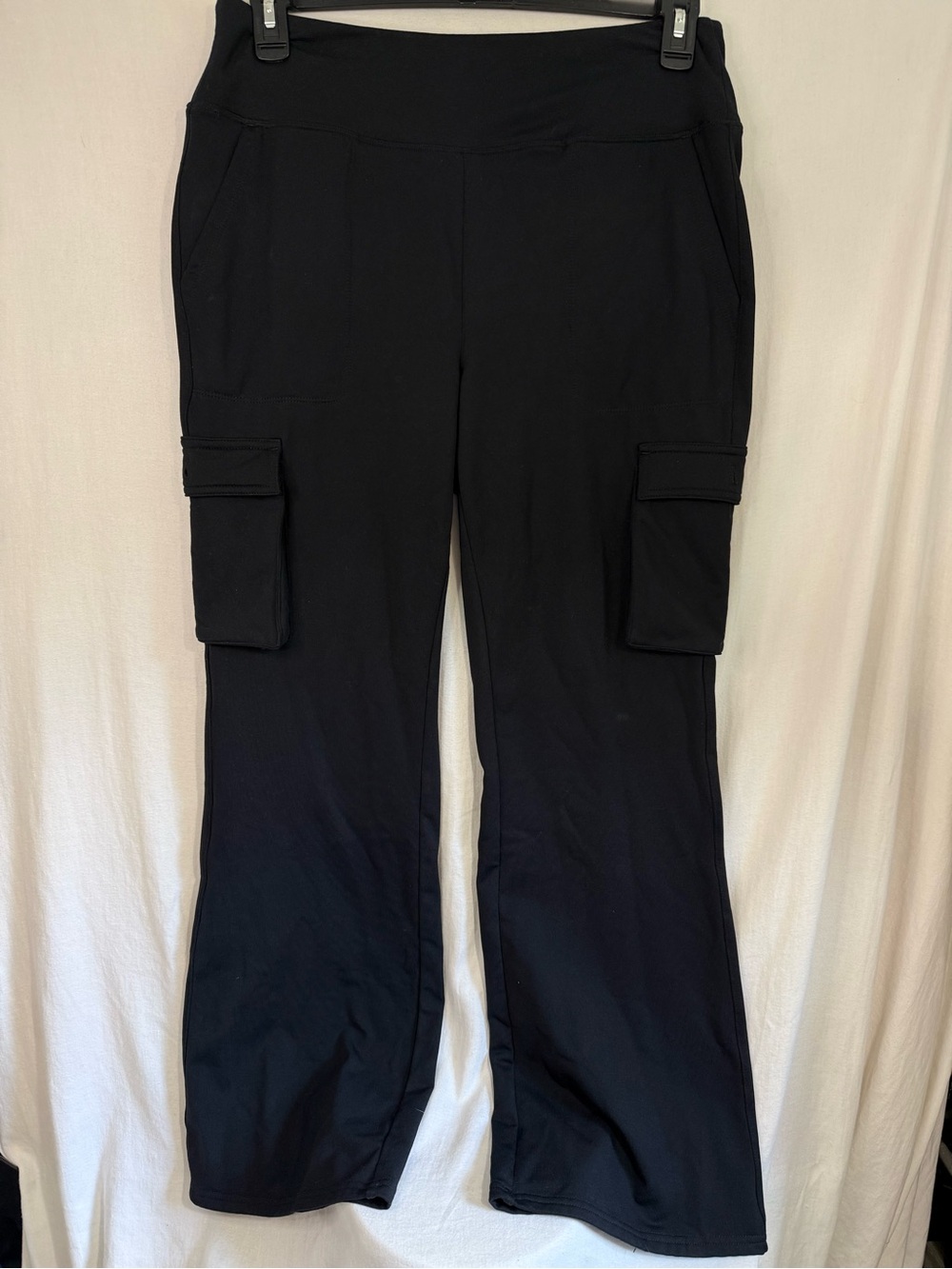 G Gradual Women’s Black Cargo Flare Athletic Pants Size XXL